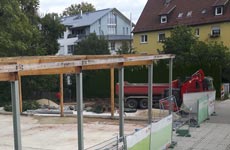 Die Fundamente werden gegossen